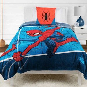 Spiderman Spider Man Disney Marvel 2 Piece Pillow Throw Blanket